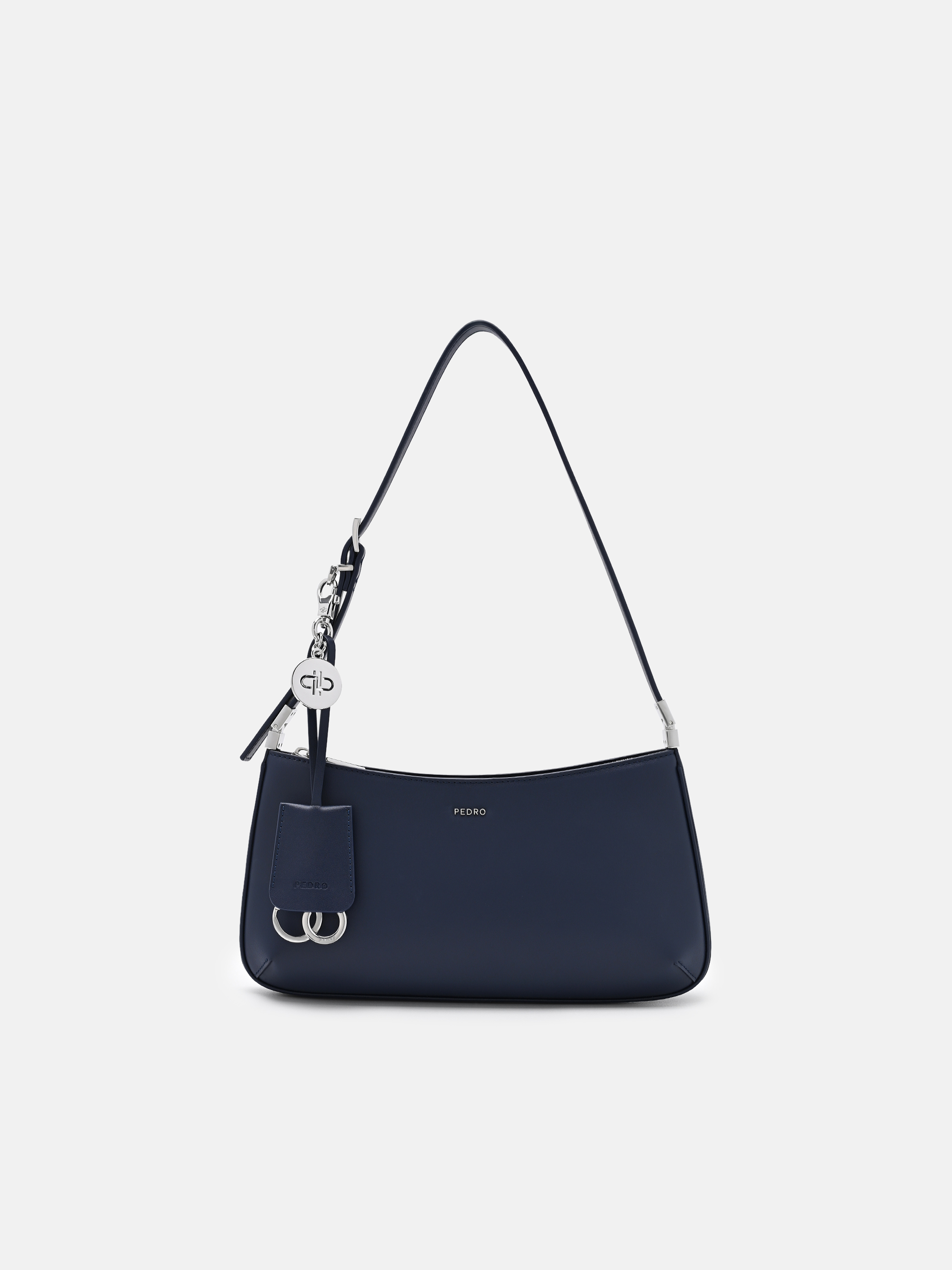 Navy Jatte Leather Charm Shoulder Bag - PEDRO US