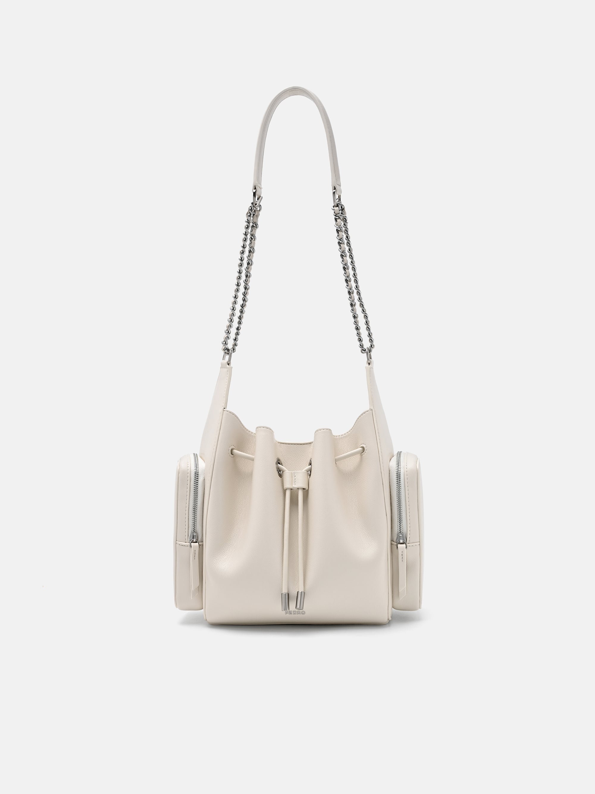 Chalk Drawstring Bucket Bag - PEDRO US