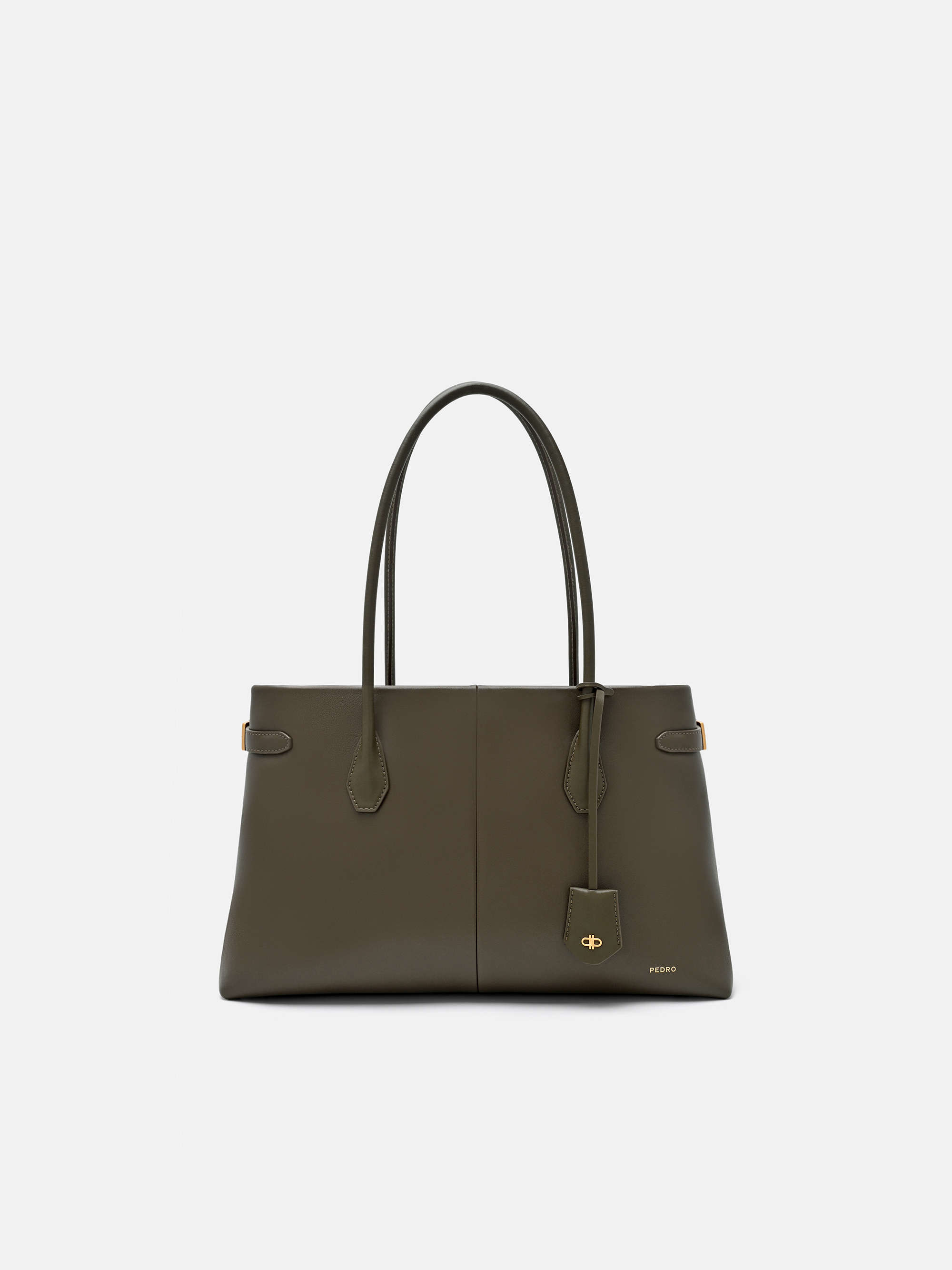 Dark Olive Laurel Leather Handbag - PEDRO US