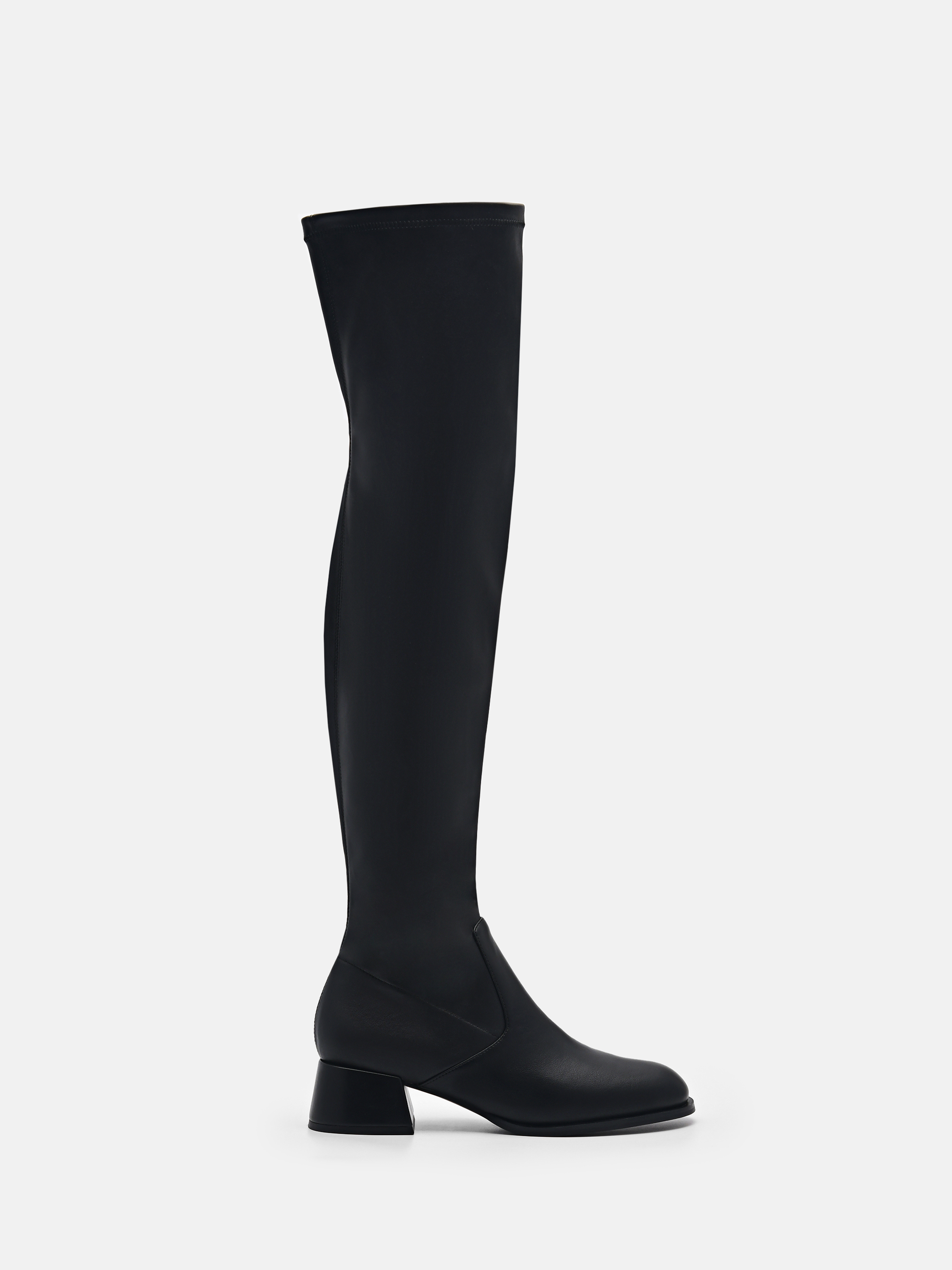 Black Poppy Thigh High Boots - PEDRO US