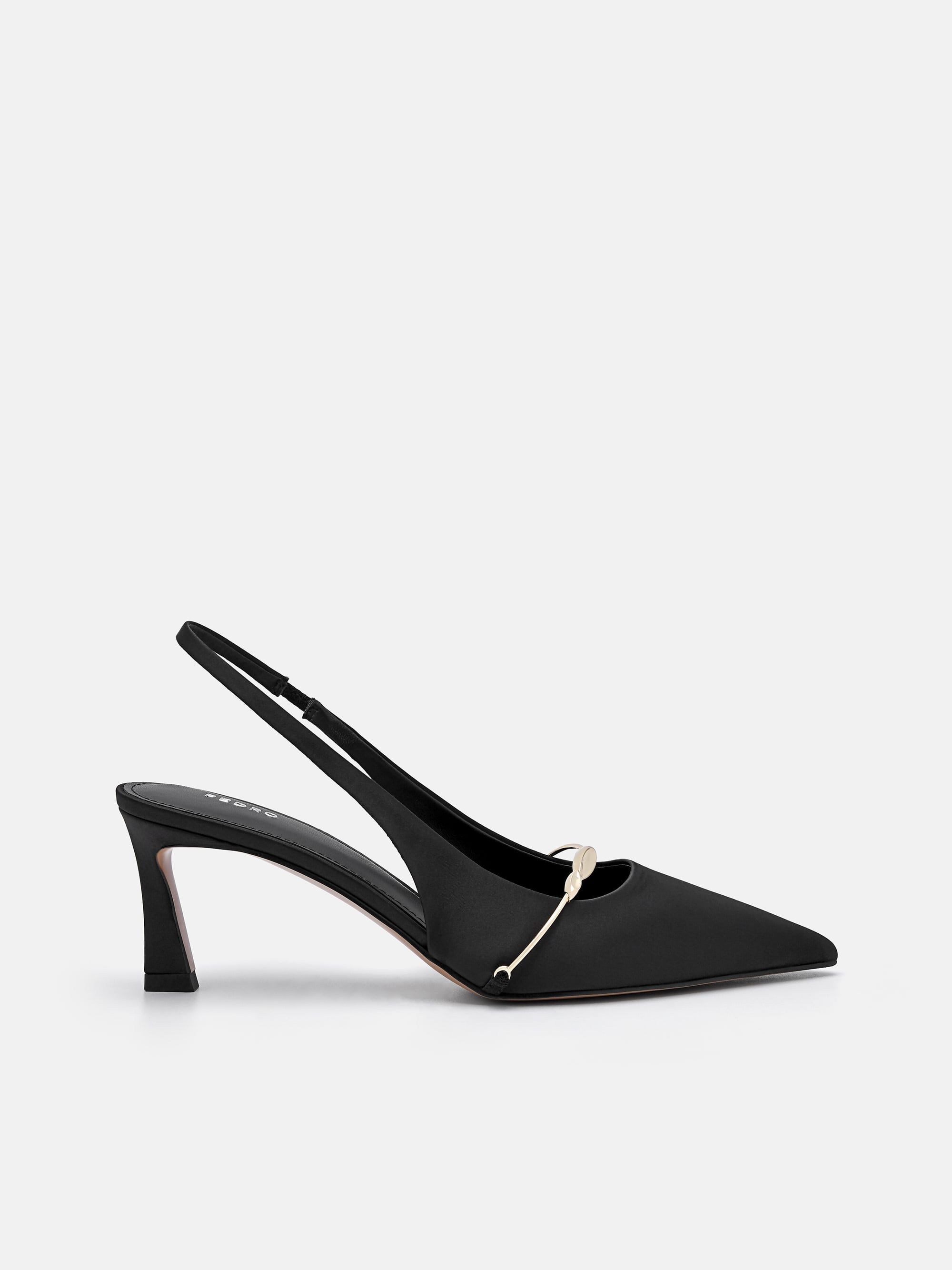 Satin Slingback Heel Pumps